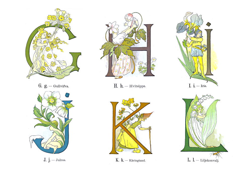 Prinsarnes blomsteralfabet G-L