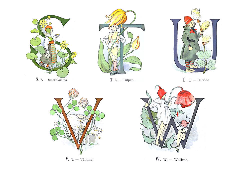 Prinsarnes blomsteralfabet S-W